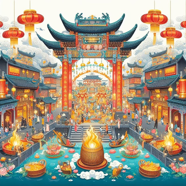 Ontwerp voor het Dongzhi Festival in China