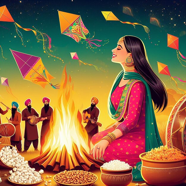 Ontwerp voor Makar Sankranti-evenement