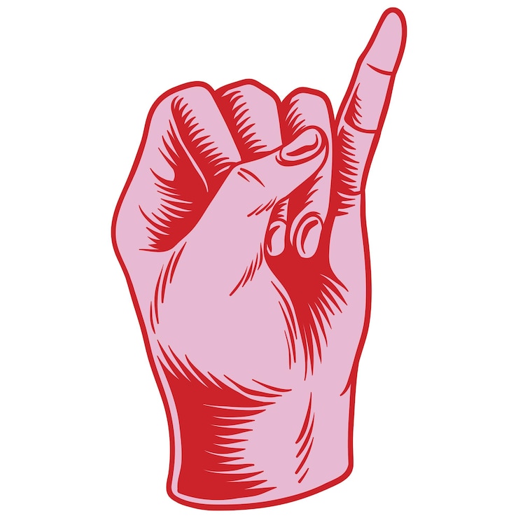 Foto ontwerpelement van de gebarentaal van de pinkvinger