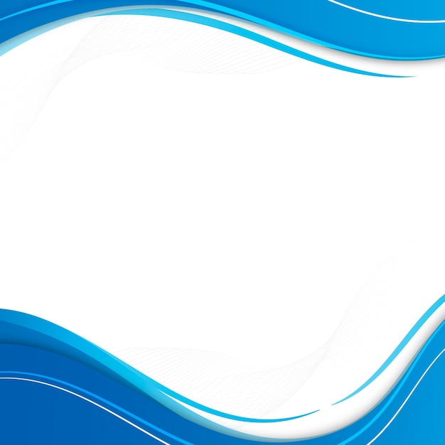 Ontwerpelement van het blauwe curve frame-sjabloon