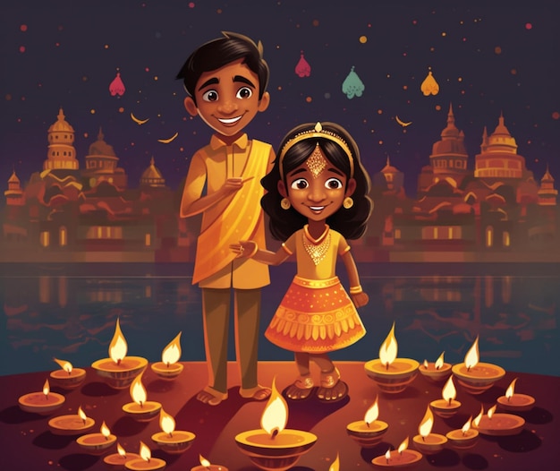 Ontwerpen van Diwali kaarten