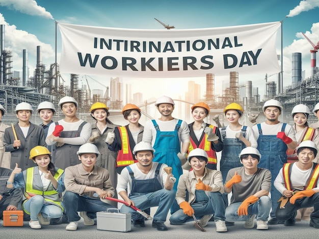 Ontwerpen voor 1 mei Internationale Arbeidersdag en 1 mei