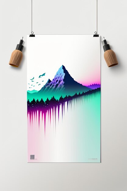 Foto ontwerper minimalistische stijl creatie inspiratie behang achtergrond illustratie abstracte kunst