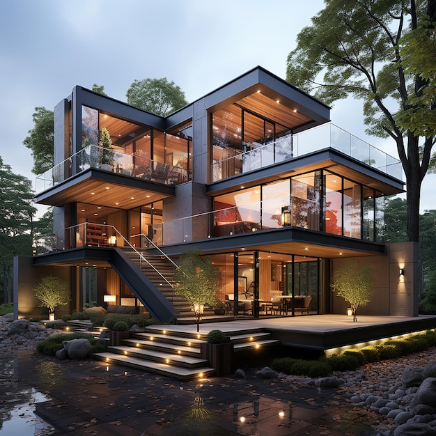 ontwerpfoto's van woningbouw