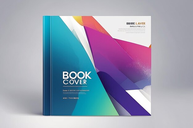 Foto ontwerpmodel voor brochure- en boekomslag met abstracte achtergrond