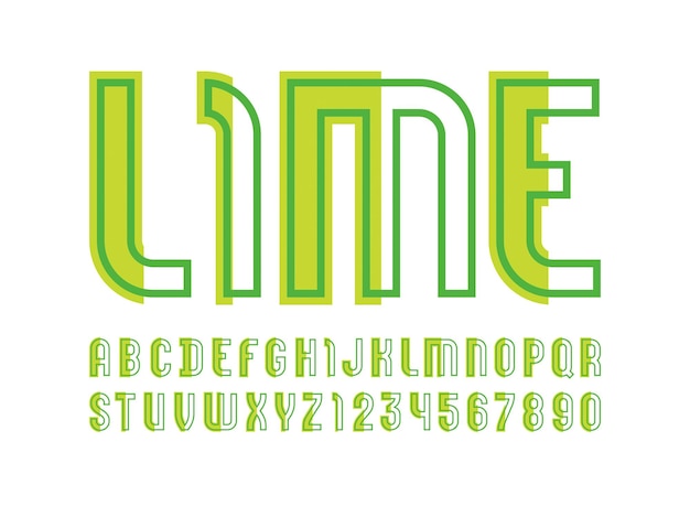 Ontwerpvector voor driedimensionale lettertypen