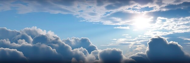 Foto ontzagwekkende blauwe lucht en wolken die je de adem benemen