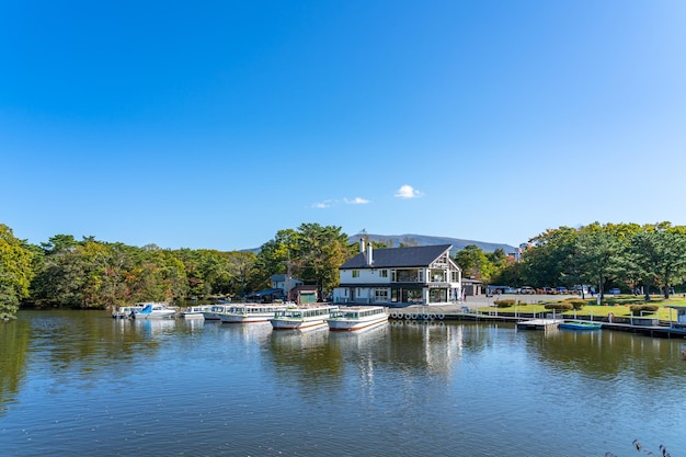 Onuma QuasiNational Park Sunny day scenery landscape Oshima Subprefecture Town Nanae Hokkaido Japan