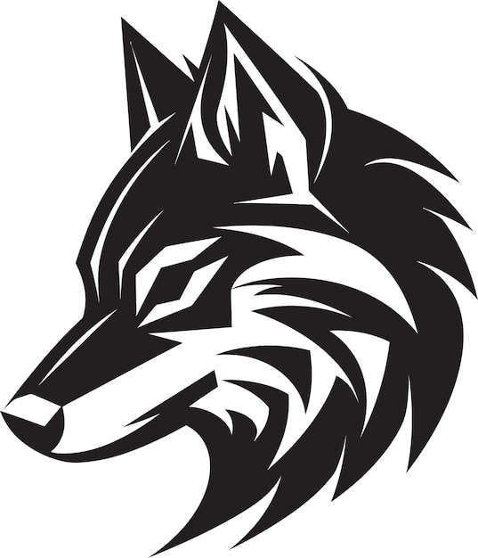 Onyx Guardian of the Night gestreepte Timberwolf logo