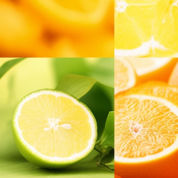Oogverblindende achtergronden met citrustonen