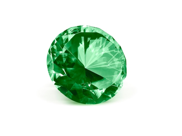 Oogverblindende diamant Groen op witte achtergrond