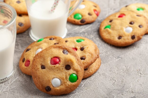 Ookies with chocolate chips and candy sprinkles