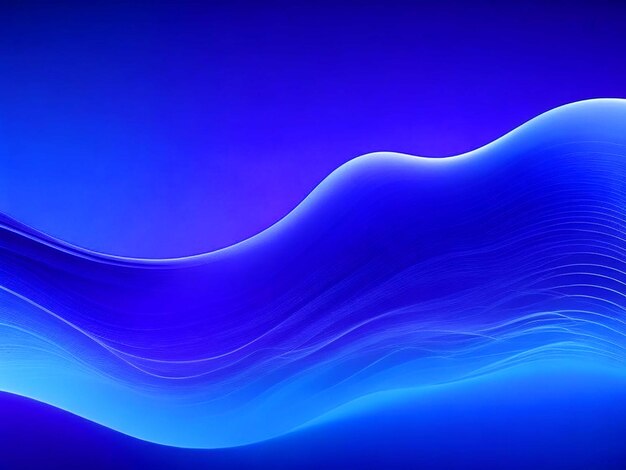 Oorspronkelijke blauwe paarse gradiënt gloeiende deeltjesgolf achtergrond HD behang