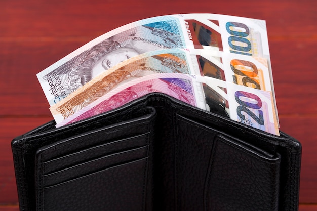 Oost-Caribische dollar in de zwarte portemonnee