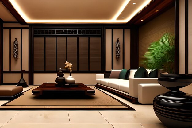 Oosterse stijl Japanesse Home Interior Design