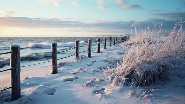 Foto oostzee in de winter.