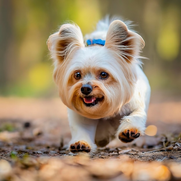 Op de vlucht poseert Maltipu kleine hond