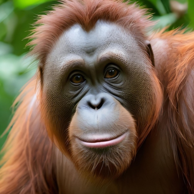 Op deze ongedateerde foto is een mannelijke orang-oetan te zien.