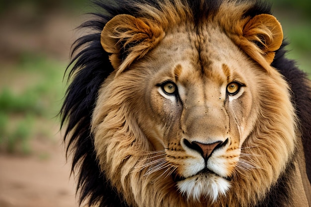 Op deze ongedateerde foto zijn de manen van een leeuw te zien.