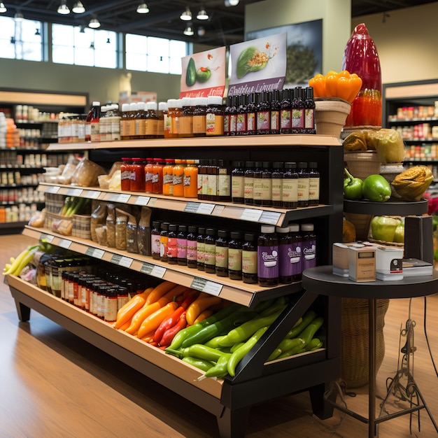 Op een landelijke markt zijn er verschillende soorten producten.