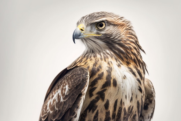 Op een schilderij is een roofvogel afgebeeld.