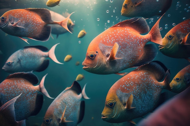 Opah Fish Underwater Lush Nature by Generative AI