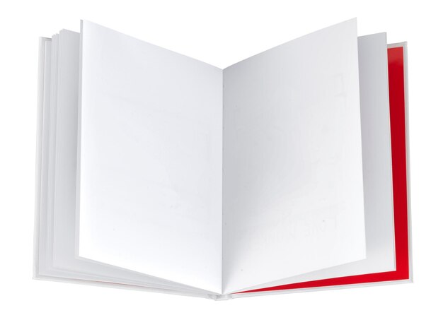 Open blank book transparent background