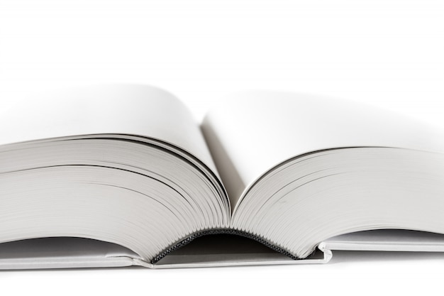 open blank dictionary, book