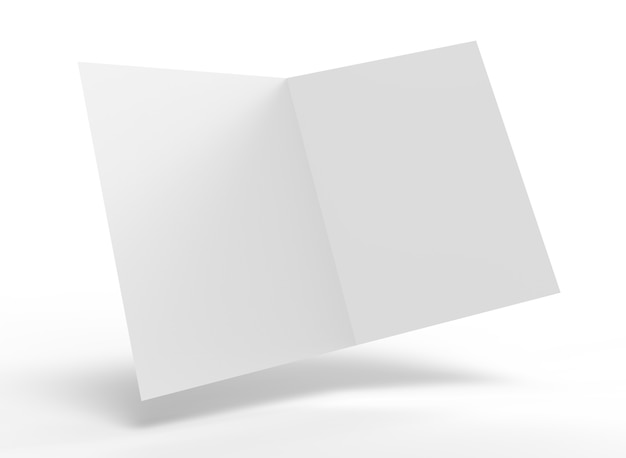 open blank folder mockup 3d illustration