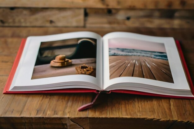 Open boek op het strand zonsondergang warm licht