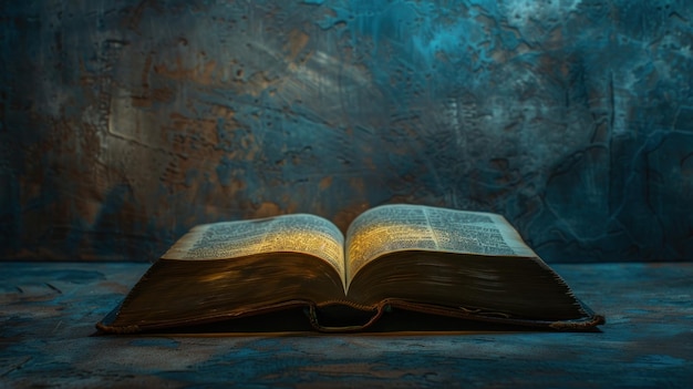 Open boek op tafel
