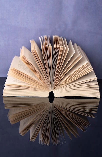 Open book in fan shape