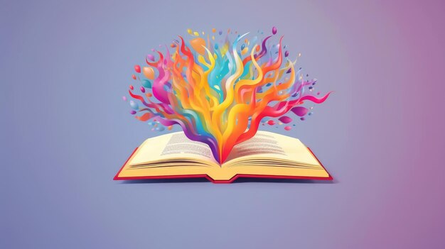 An open book from which the tree of knowledge grows Generative AI