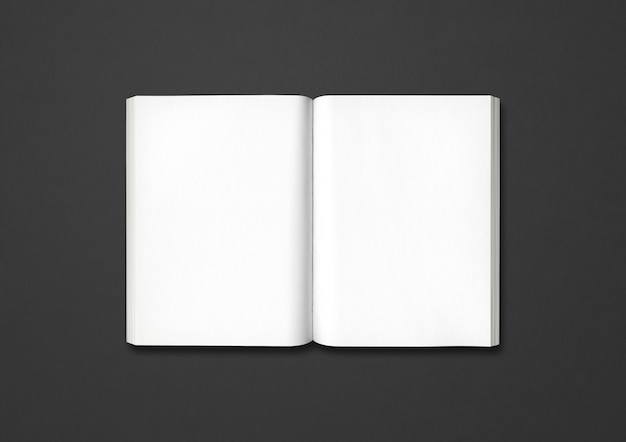 Photo open book isolated on a black background