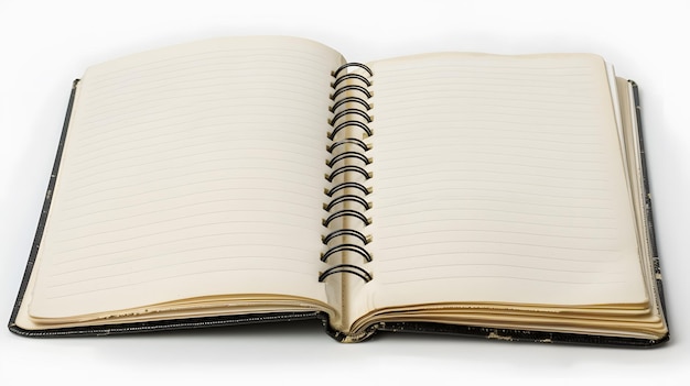 Открытая книга или тетрадь с пустыми белыми страницами