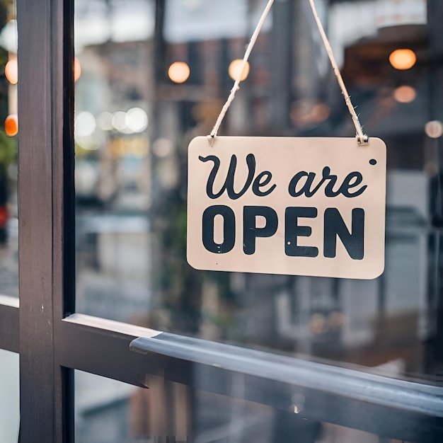 open bordje in de winkel