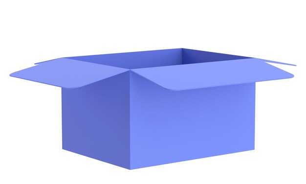 Open box 3D illustration