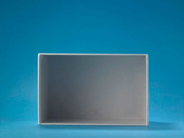 Open box on the blue background