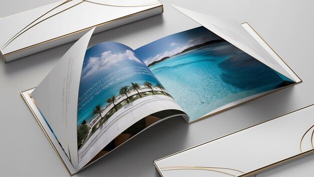 Photo open brochure mockup