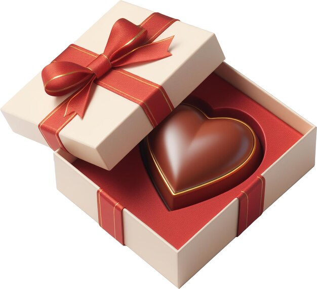 Open chocolade cadeau doos Valentijnsdag chocolade voor een aanzoek