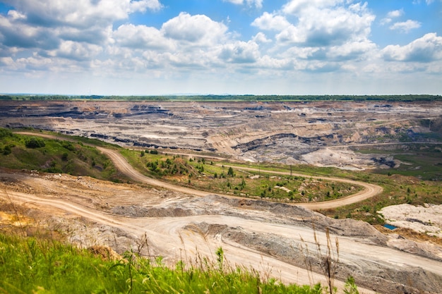 Open coal mine in Russia