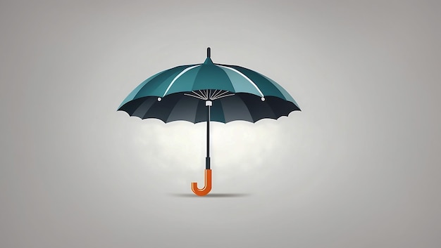 열린 다채로운 우산 평평한 이미지  배경 Ai 생성