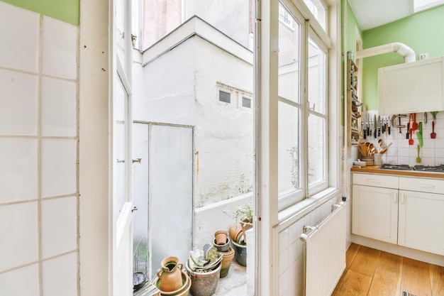 Open door near the kitchen