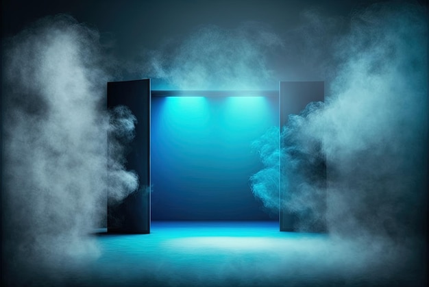 An open door with smoke coming out of it generative AI