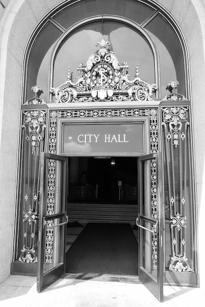 Photo open entrance to beautiful city hall san francisco california