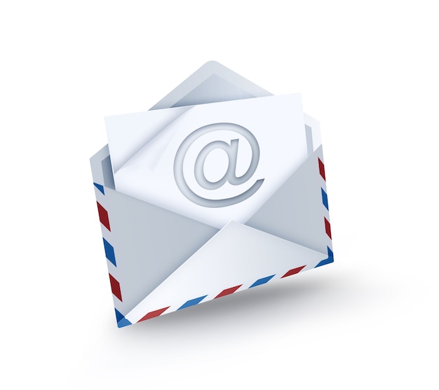 Open envelope with e-mail symbol