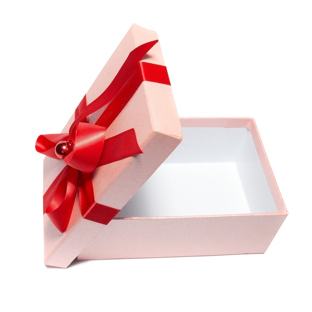 Open gift box isolated