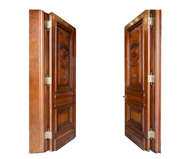 Open historical wooden door