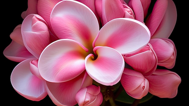 Photo open pink plumeria