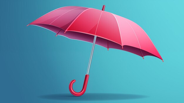 an open pink umbrella in the style